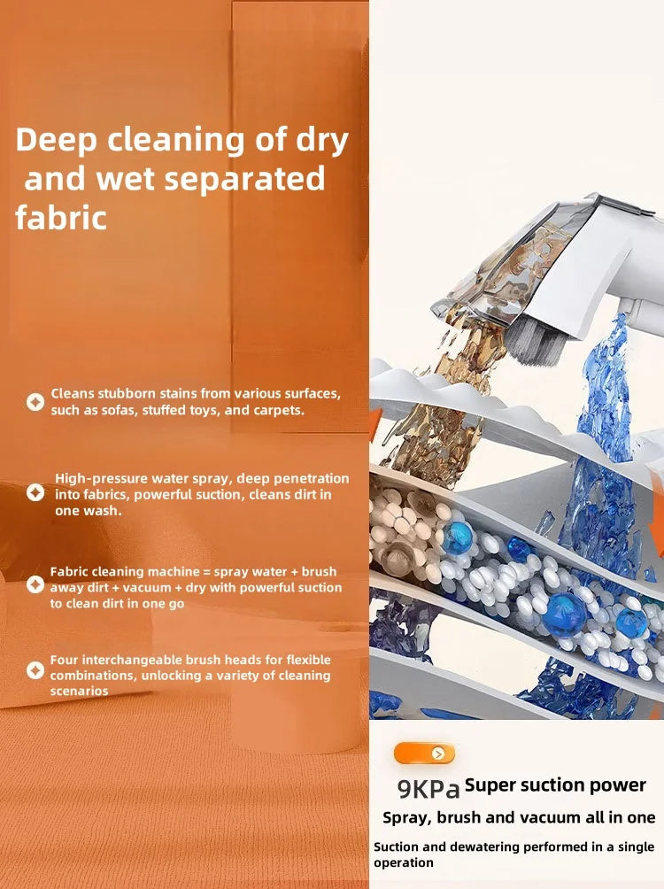 Fabric Sofa Cleaner  Machine Household Small All-in-One Multifunctional Carpet Window Cleaning Machine Vacuum Dust Cleaner
