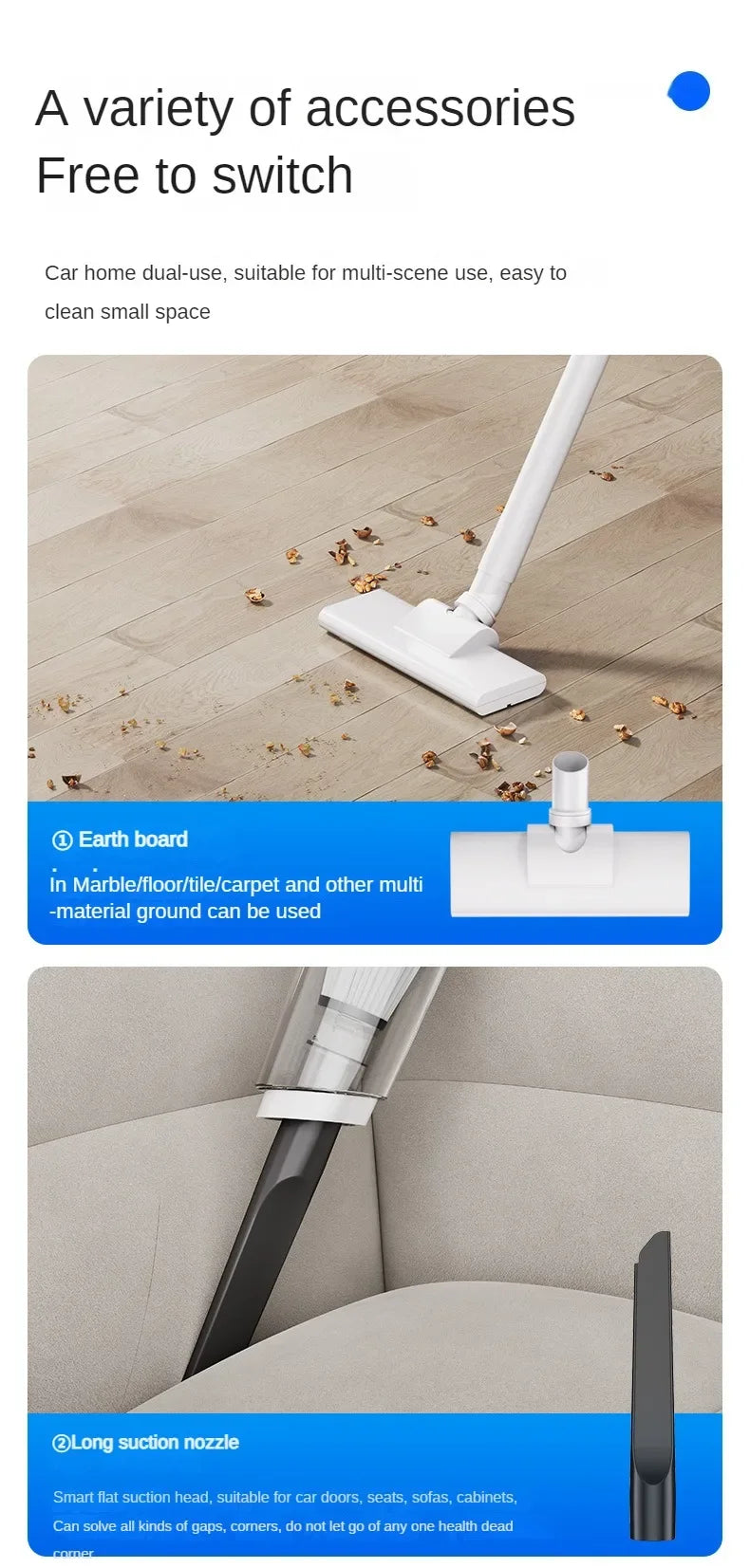 Multifunction Cleaning Machine Car and Home Use Wireless Vacuum Cleaner Handheld High Power Vacuum Portable Wireless Cleaner