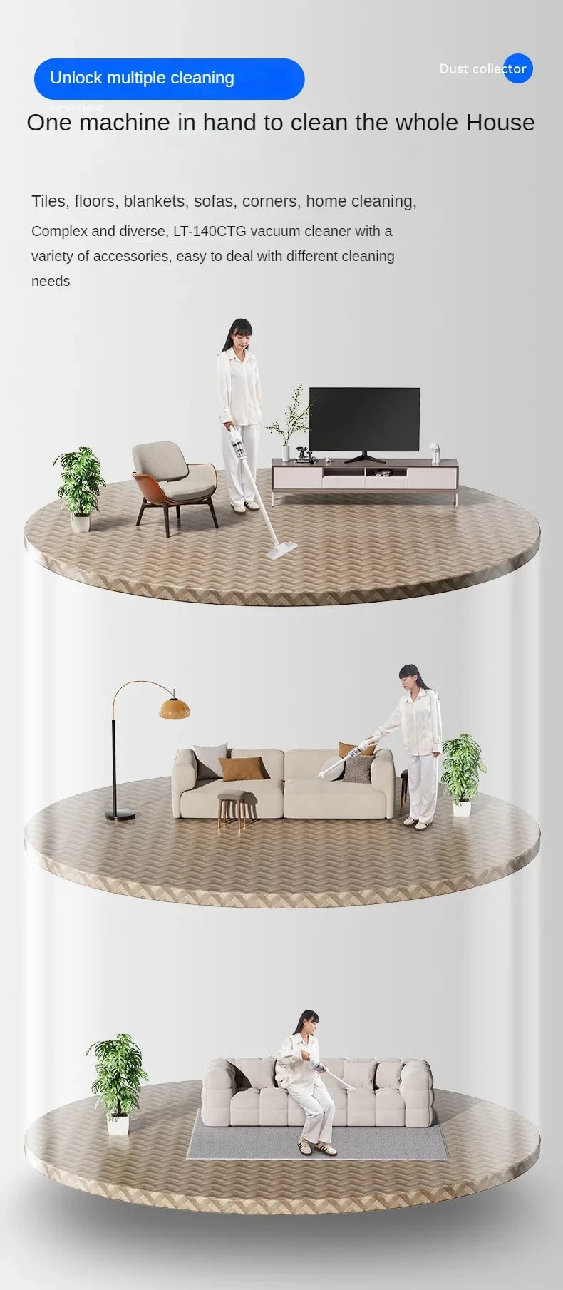 Multifunction Cleaning Machine Car and Home Use Wireless Vacuum Cleaner Handheld High Power Vacuum Portable Wireless Cleaner