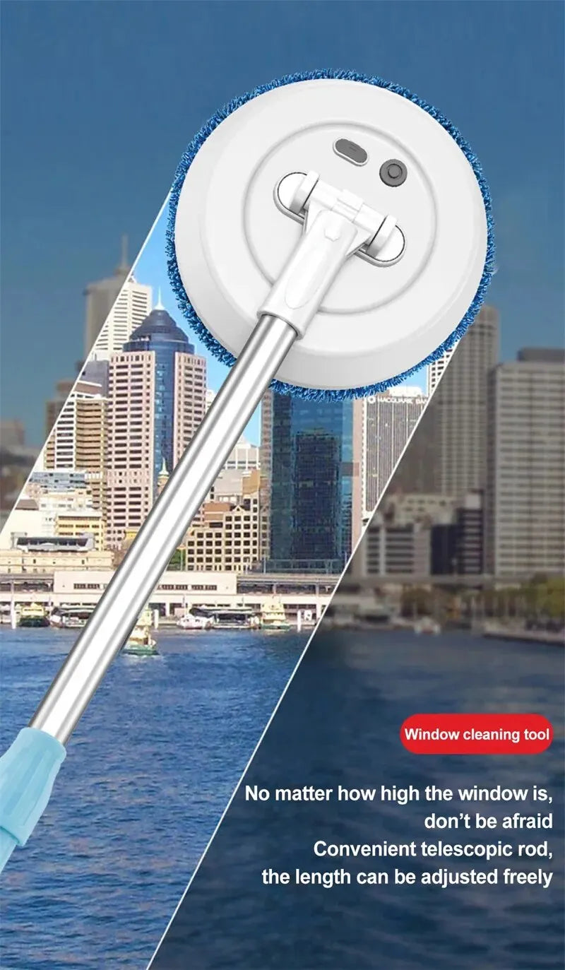 Electric Mop Cleaning Machine Automatic 2 in 1 Wet & Dry Home Cleaner Car Wireless Electric Spin Mop Ceiling Door WindowsCleaner