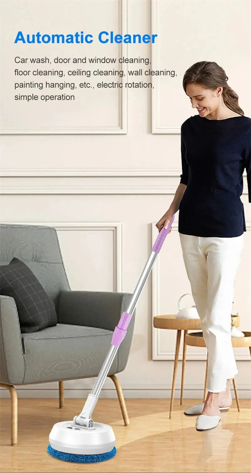 Electric Mop Cleaning Machine Automatic 2 in 1 Wet & Dry Home Cleaner Car Wireless Electric Spin Mop Ceiling Door WindowsCleaner